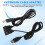 150CM Car Dash Flush Mount 2 USB Port Panel Auto Boat Dual USB-TAPYC Extension Cable Adapter for 2