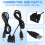 150CM Car Dash Flush Mount 2 USB Port Panel Auto Boat Dual USB-TAPYC Extension Cable Adapter for 4