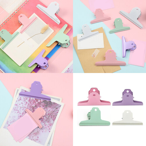 5Pcs Multifunctional Document Clips Heavy Duty-Purple 100MM 2