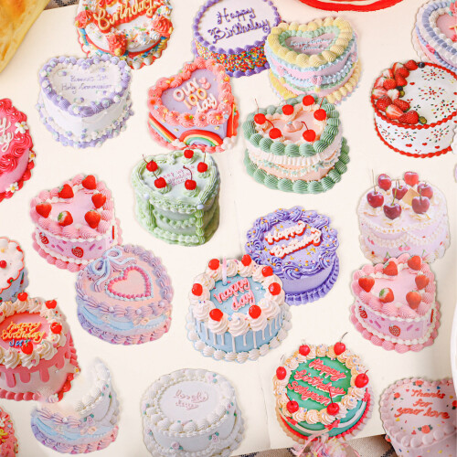 Cartoon Cake Sticker Scrapbooking Decorative Sticker-vanilla 2