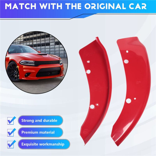 Car Front Bumper Lip Diffuser Splitters Body Kit Scratch Protector for  Charger Scat Pack 2015-2021 SRT 2015-2019 B 2