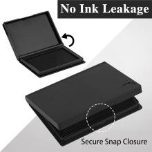 Premium Black Ink Stamp Pad, 4 X 2.5 Inch - Ideal for Office and Crafting, Compatible with All Stamp Types