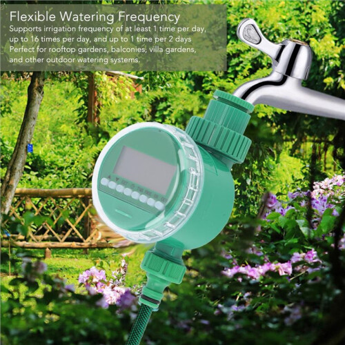 LCD Display Electronic Garden Watering Timer Automatic Irrigation Intelligence Valve Watering Control Device No Battery 1
