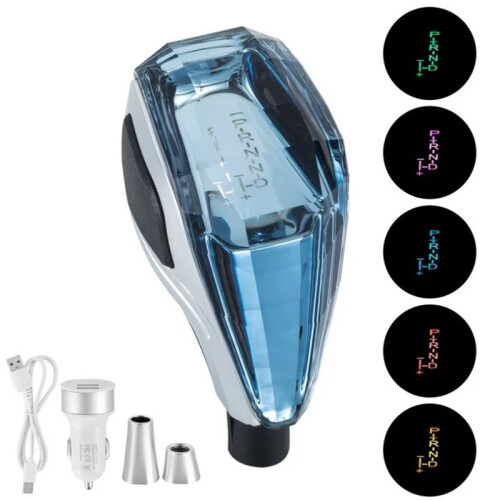 Pomello del Cambio Automatico Modificato Universale per Auto con Luce Led Multicolore e Leva del Cambio Manuale 1