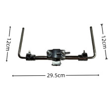 Drum Cowbell Clamp Double Cowbell Holder Accessories Percussion Mounting Bracket for Drum Drummer Instrument B