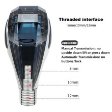 Car Crystal Universal Modified Gear Shift Knob Lever Handball Multicolor LED Light Car Modified Automatic Shift Knob