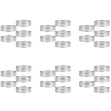 30Pcs Circular Tart Rings with Holes Stainless Steel Fruit Pie Quiches Cake Mousse Mold Kitchen Baking Mould 9cm