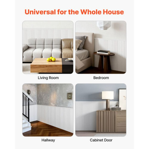 Kit moulures murales prédécoupées DUOKU 197x98 cm – polystyrène blanc 1