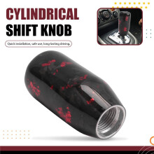 Universal Forged Fiber Gear Shift Knob Cylindrical Shift Knob for Most Car Decorations Accessories SFN091 Red