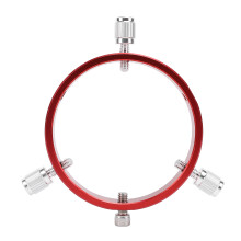Anelli in alluminio per cercatore di telescopio, 110 mm, 6 fori, colore rosso, con viti M6
