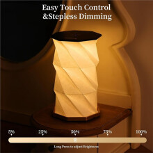 Outdoor Portable Folding Lamp Dimmable Paper Lantern for Camping Tent Night Light Bedroom Decor USB Rechargeable