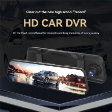 Touch 9.66-Inch Square Screen 1080P HD Wifi Stream Media Rearview Mirror Dash Cam Car Recorder System