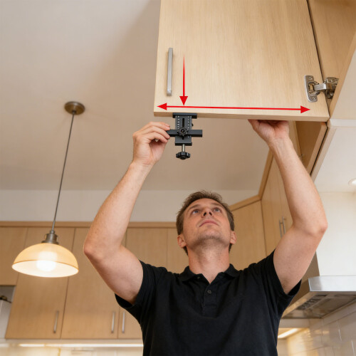 Permanent Installation Device for Cabinet Door Leveling and Face 1