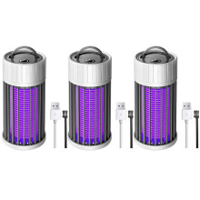 3X Lampada per Zanzare, Zapper Elettrico USB per Zanzara Un Mosca Un 360 UV, Luce Anti-Insetti Portatile per Interni Ed Esterni per Hotel Con Camera