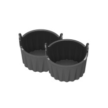 Set of 2 Ramekins for Air Fryers Practical Poached Eggs-Grey