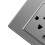 Thailand Type USB-C Wall Outlet, Space-Saving Gray Electrical Receptacle 5