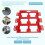 Tool Storage Rack Toolbox Holder Wall-Mounted Toolbox Rack for Tool Storage and Organization Systems Tool Red 6