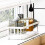 Multifunctional Iron Kitchen Sink Organizer with Drip Tray – White 6
