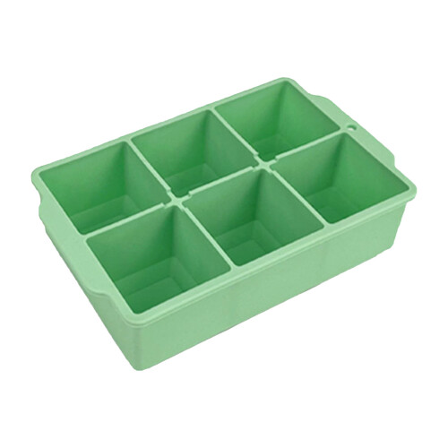Grüne Silikon-Eiswürfelform für 6 Eiswürfel 175x110x50mm 1
