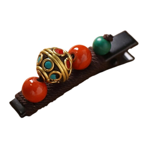 Comfortable Turquoise Hair Clip Handwoven Design-Section 2
