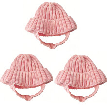 (1 Packung) Haustier-Strickmütze – weiche Mütze für-Rosa 3