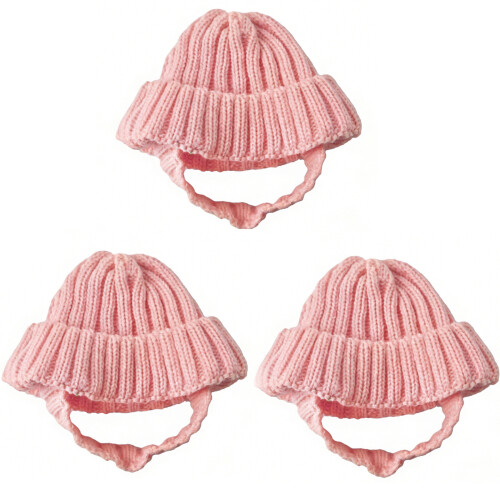 (1 Packung) Haustier-Strickmütze – weiche Mütze für-Rosa 3