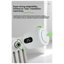 Termostato de Radiador Tuya ZigBee 3.0, Válvula Termostática TRV, Controlador de Temperatura Programable con Puerta de Enlace