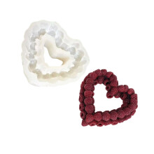 Easy Silicone Raspberry Heart Rings Baking Molds For Realistic
