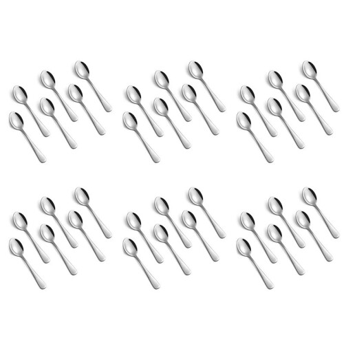 30 Peças de Colher de Café Expresso,  Colher de Café de Aço Inoxidável de 4,7 Polegadas, Colher de Sobremesa