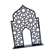 Creatieve Eid Mubarak Acryl DIY Acryl Tafelornament-Zwarte M