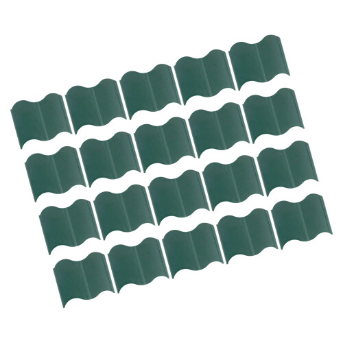 20er-Pack ineinandergreifende Gartenrandplatten, flexible-Grün