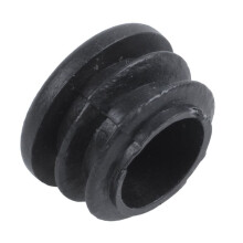 Plastic Round Cap Chair Table Legs Ribbed Tube Insert 22mm Dia 100 Pcs