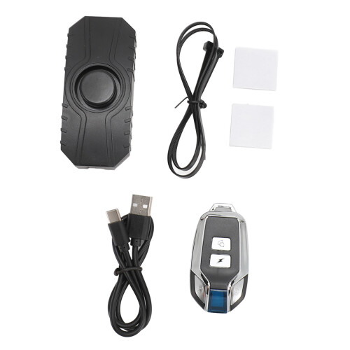 Bike Alarm with Remote 113dB Waterproof Vibration Motion Sensor Security 1