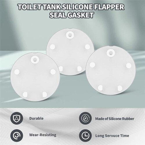 Junta de VedaçãO de Flapper de Silicone para Tanque de Vaso SanitáRio com 5 Unidades de SubstituiçãO de 3 Polegadas para 7381424-100.0070A 1