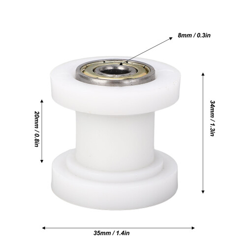 Rodillo tensador de cadena blanco - mini moto universal 1