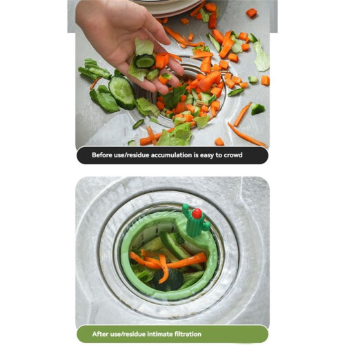 Cactus Kitchen Sink Drain Strainer,Cactus Sink Strainer, Multi-Functional Cactus Sink Draining Basket Filter 2pcs