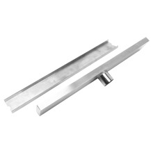 3X Linear Channel Floor Drain Gate Stainless Steel Type Shower Bathroom Drain Cover Invisible Large Floor Drain 50cm