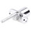 2pcs 19mm Cylinder  Diameter Silver Tone Metal Drawer Plunger Lock with 2 Keys 2