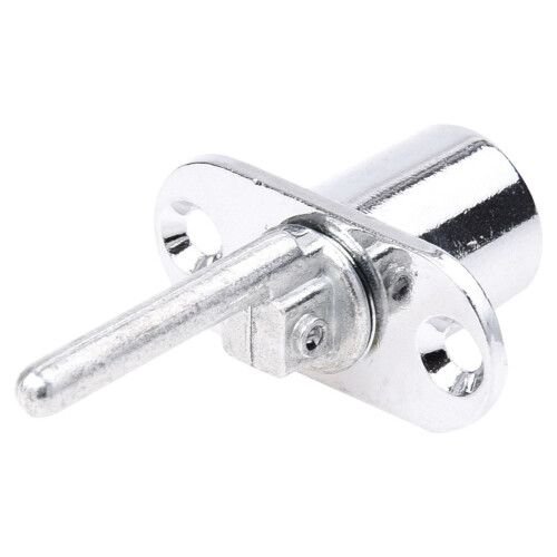 2pcs 19mm Cylinder  Diameter Silver Tone Metal Drawer Plunger Lock with 2 Keys 1