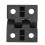 2pcs 63mm x 50mm Cabinet Plastic Hinge Door Hinges Hinge Black 6