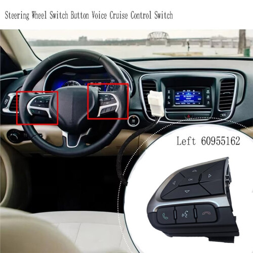 Bouton de Commande Vocale au Volant pour  Renegade Compass, Côté Gauche, Référence 60955162 2
