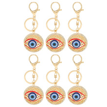 Reflect The Power Of The Evil Look Protective Keychain Trendy Charm Tassels Pendants Cubic Zirconia Resin Lucky Jewelry With Carabiner Clip For Bags