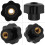 40PCS M6 Internal Thread Knob Screw Plastic Star  Clamping Knob Black M6 x 25 3