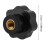 40PCS M6 Internal Thread Knob Screw Plastic Star  Clamping Knob Black M6 x 25 8