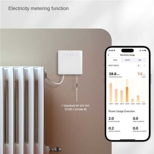 ZigBee  Termostat för  Wire Värmeradiator för Ecowatt Elövervakning App Control 2