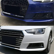 Front Bumper Fog Light Grille Foglight Bezel Lid Hood Trim for A4 A4L S4 B9 2017-2018 Chrom