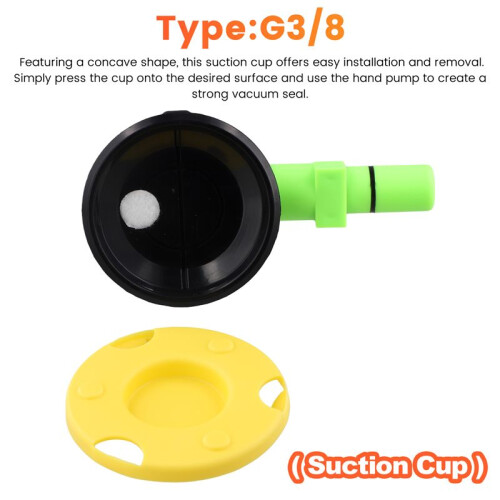 Ventosa de Vácuo Côncava de 3 Polegadas 75 mm Bomba de Mão para Serviço Pesado Ventosa com Pino Roscado G3/8 2