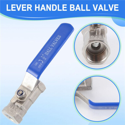 1/2 "stainless steel internal thread lever handle  valve 2