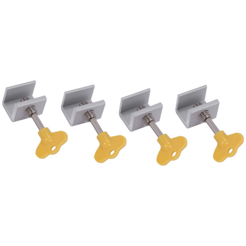 4 Sets Adjustable Sliding Window Locks Stop Aluminum + plastic Door Frame Security Lock with Keys Home Office Safety window Lock 1