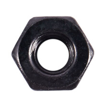 M2.5X0.45mm Zinc Plated Nylon Insert Hex Lock Nuts Black 100Pcs